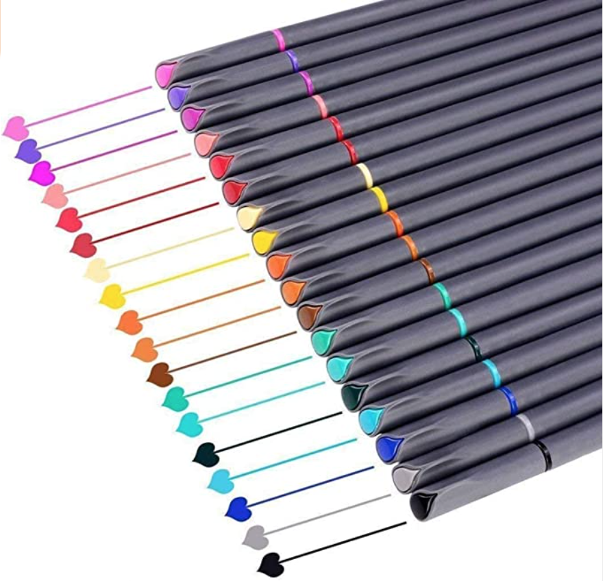 pens and markers for bullet journaling